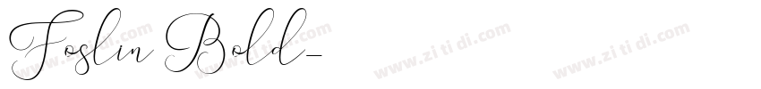 Foslin Bold字体转换